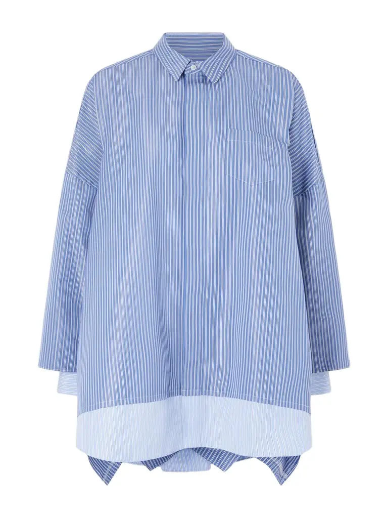 Sacai Striped Cotton-blend Poplin Shirt