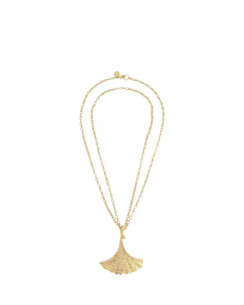 Anabel Aram Jewelry Ginkgo Pendant Necklace