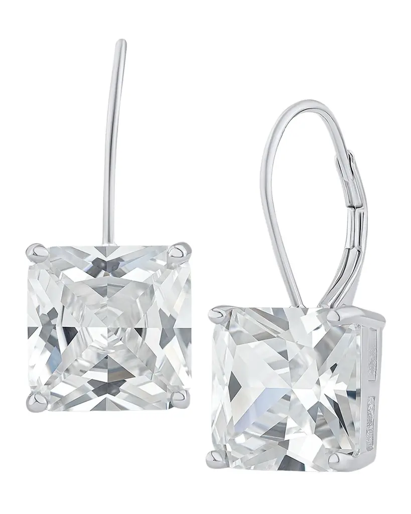 Golconda by Kenneth Jay Lane Princess Cubic Zirconia Glam Earwire Earrings