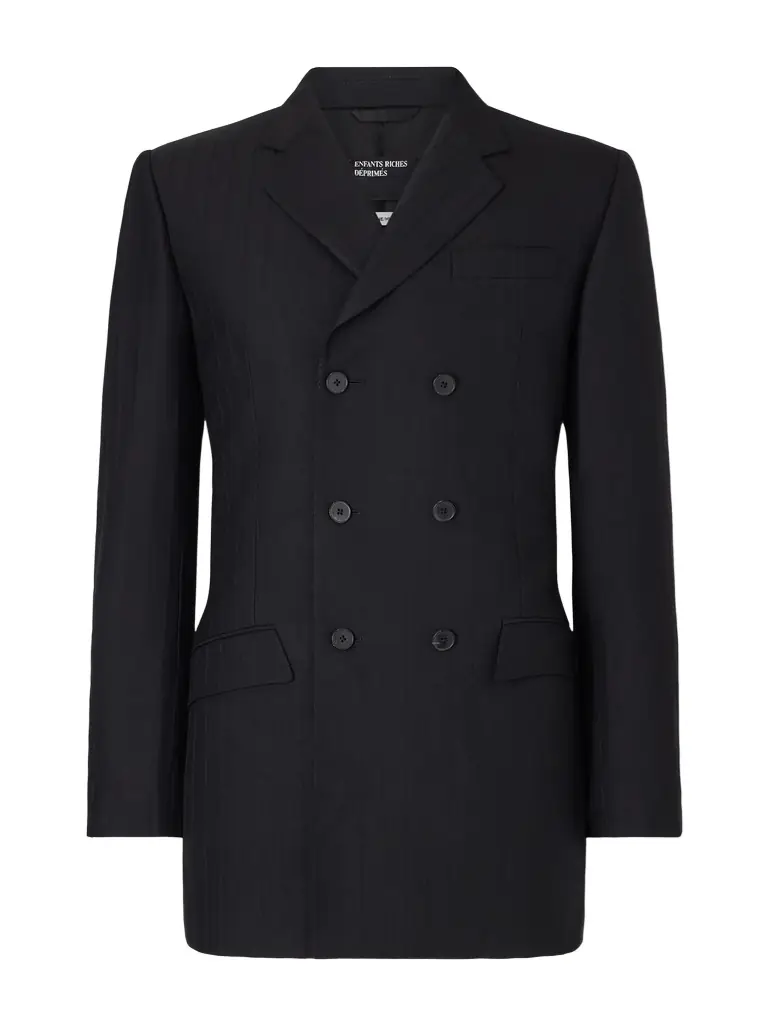 Enfants Riches Déprimés The Pierre Doubled-Breasted Pinstriped Virgin Wool-Twill Blazer - Men