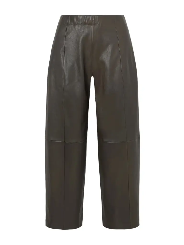 STOULS Bugsy Paneled Leather Tapered Pants