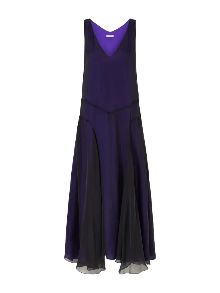 Kallmeyer Millie Asymmetric Pleated Silk-chiffon Dress