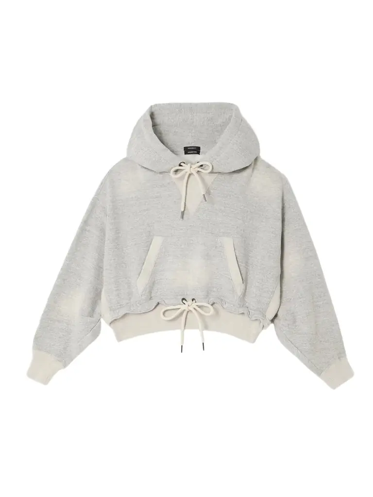R13 Tie-detailed Cotton-jersey Hoodie