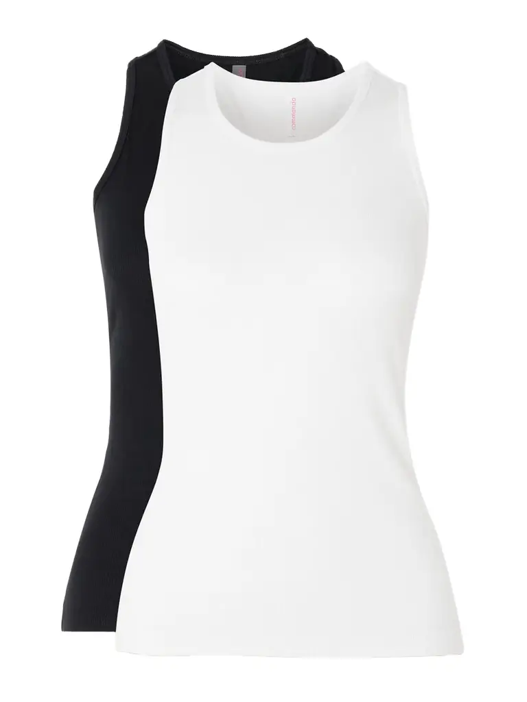 Commando Set Of Two Ribbed Stretch-jersey Tanks
