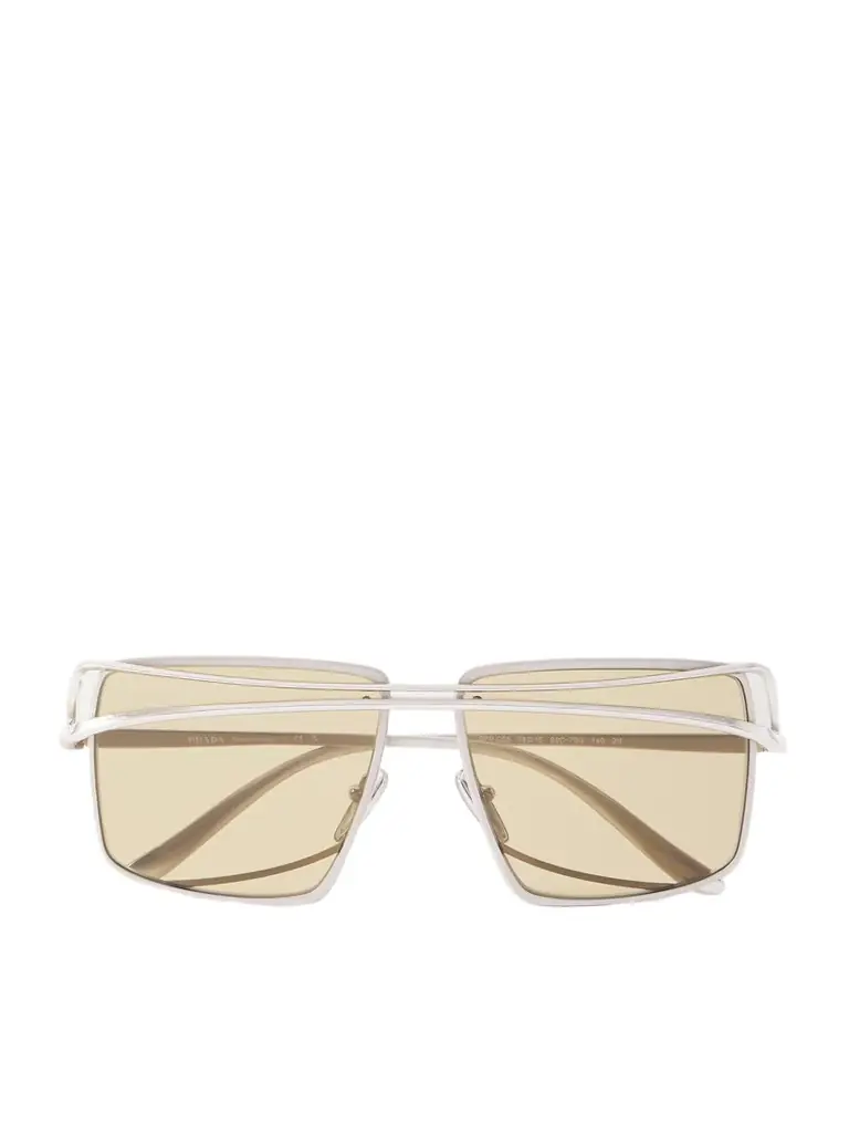 PRADA EYEWEAR Square-frame Silver-tone Sunglasses