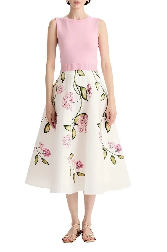 Oscar de la Renta Sleeveless Knit Tank - Pink