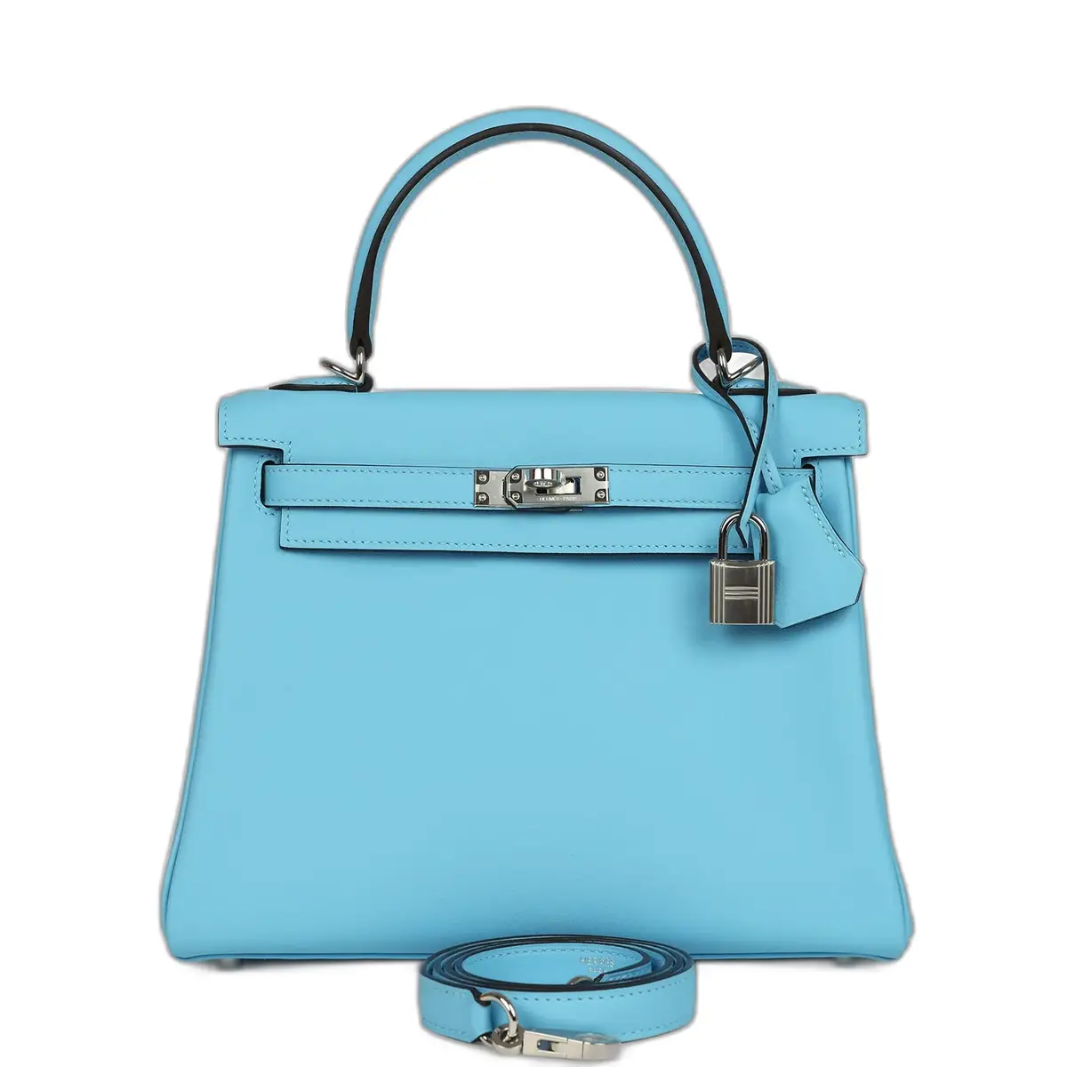 hermes Hermes Kelly Retourne 25 Celeste Swift Palladium Hardware