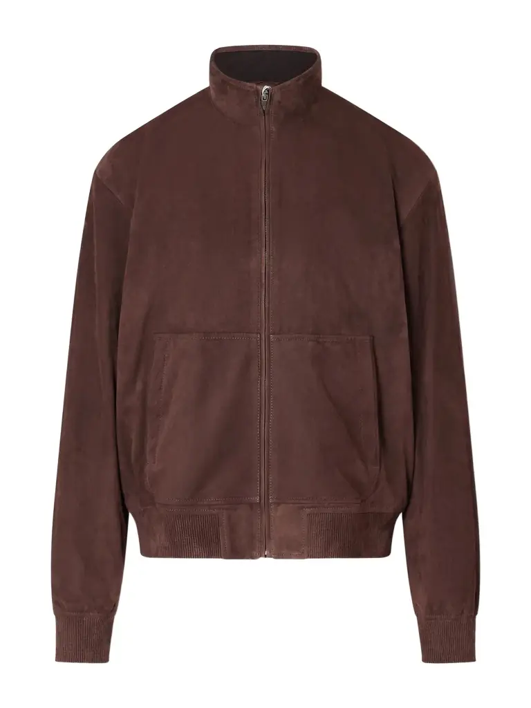 Ralph Lauren Purple Label Suede Bomber Jacket - Men