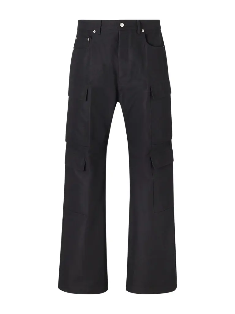 Rick Owens Geth Straight-Leg Cotton-Blend Canvas Cargo Trousers - Men