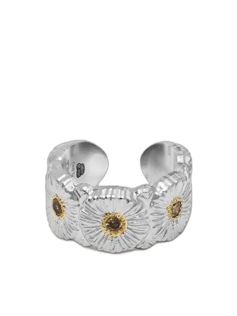 Buccellati Blossoms Eternelle Sterling Silver, Gold Vermeil And Diamond Ring