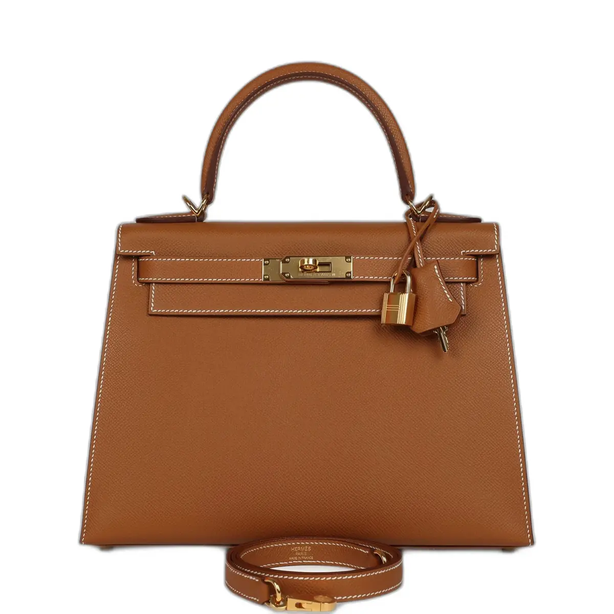 hermes Hermes Kelly Sellier 28 Gold Epsom Gold Hardware