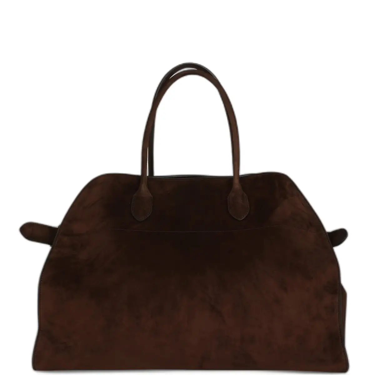 The Row The Row Soft Margaux 17 Bag Mocha Suede Gold Hardware