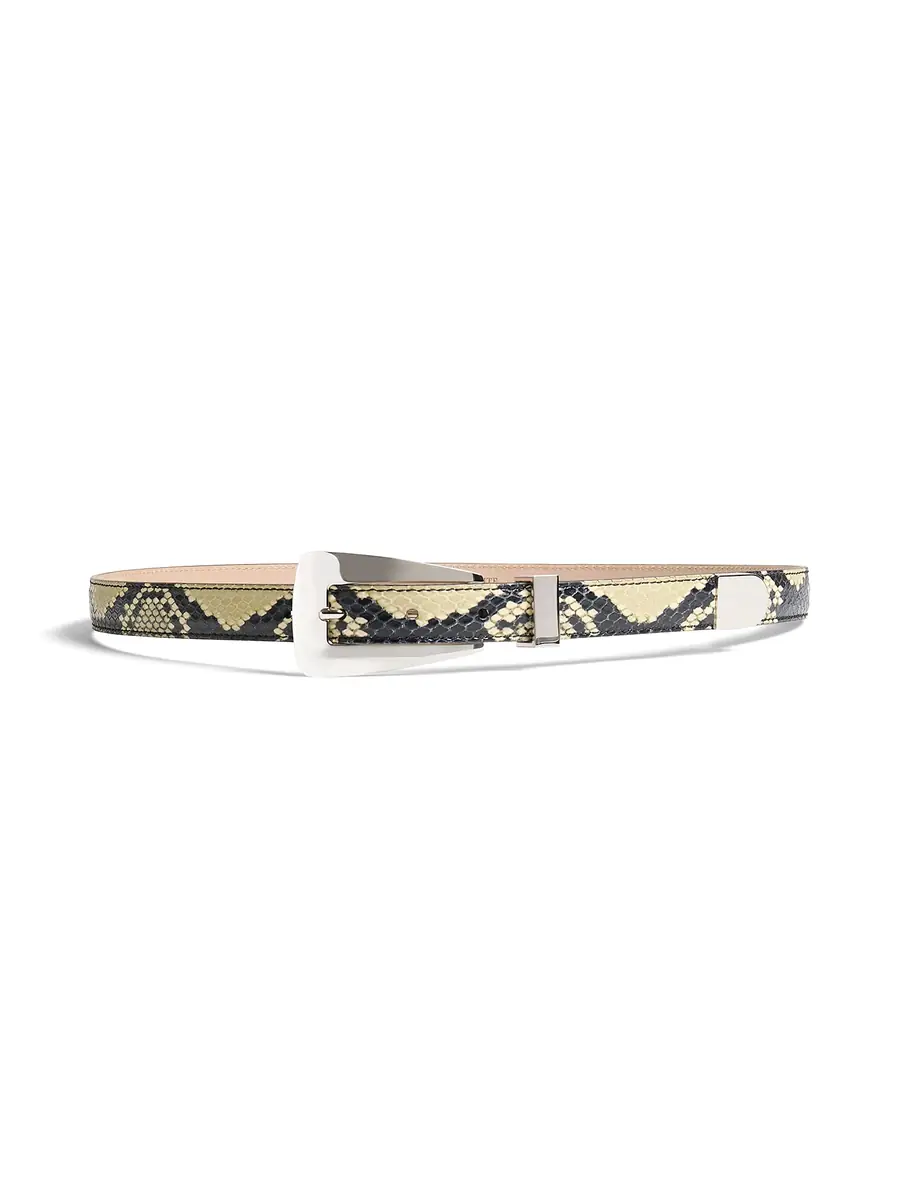 Khaite Small Python-Embossed Lucca Belt