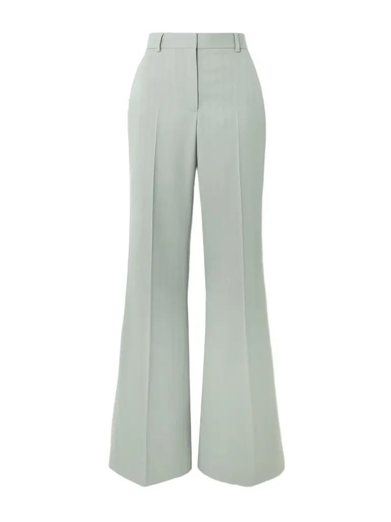 Stella McCartney Striped Wool-jacquard Flared Pants