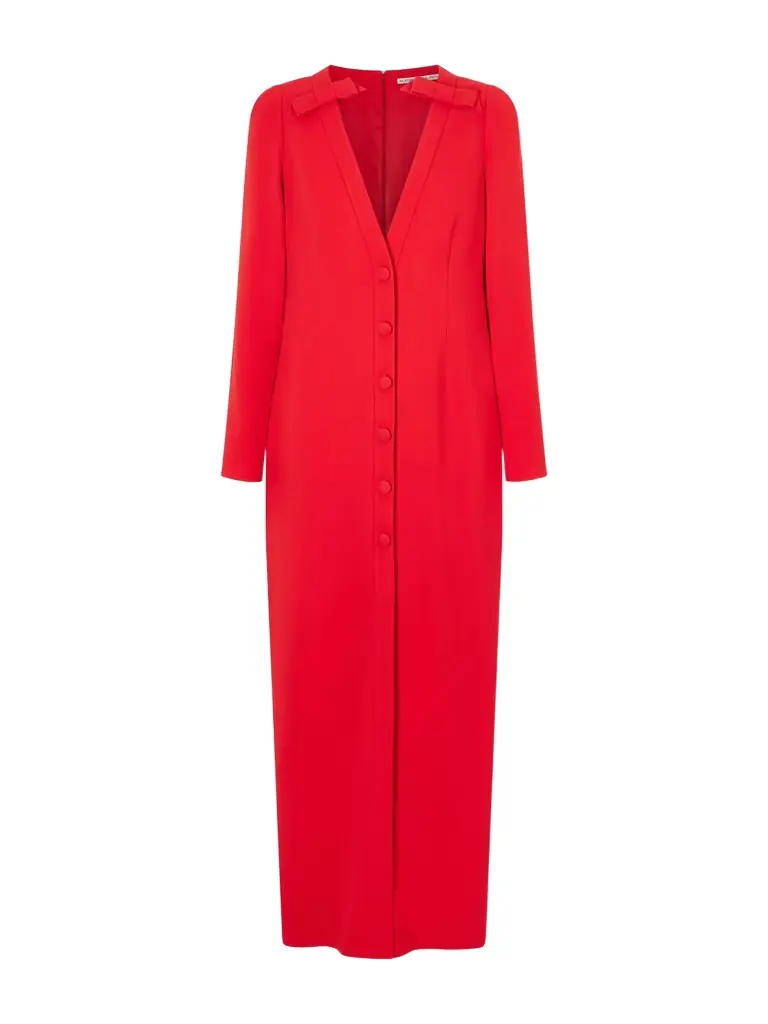 Alessandra Rich Bow-detailed Cady Midi Dress