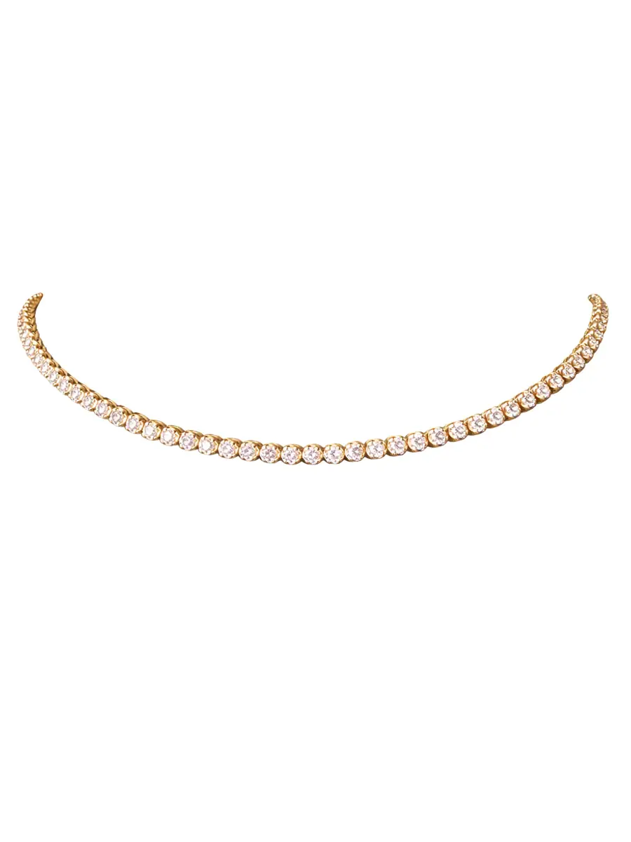 Wish Fine Jewelry 3.00ct Diamond 14K Gold Choker Necklace