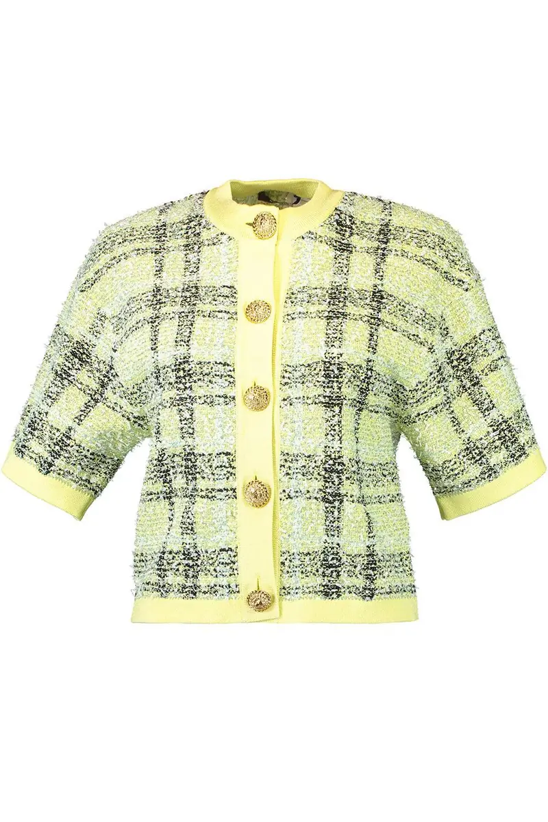 Balmain Buttoned Shiny Top