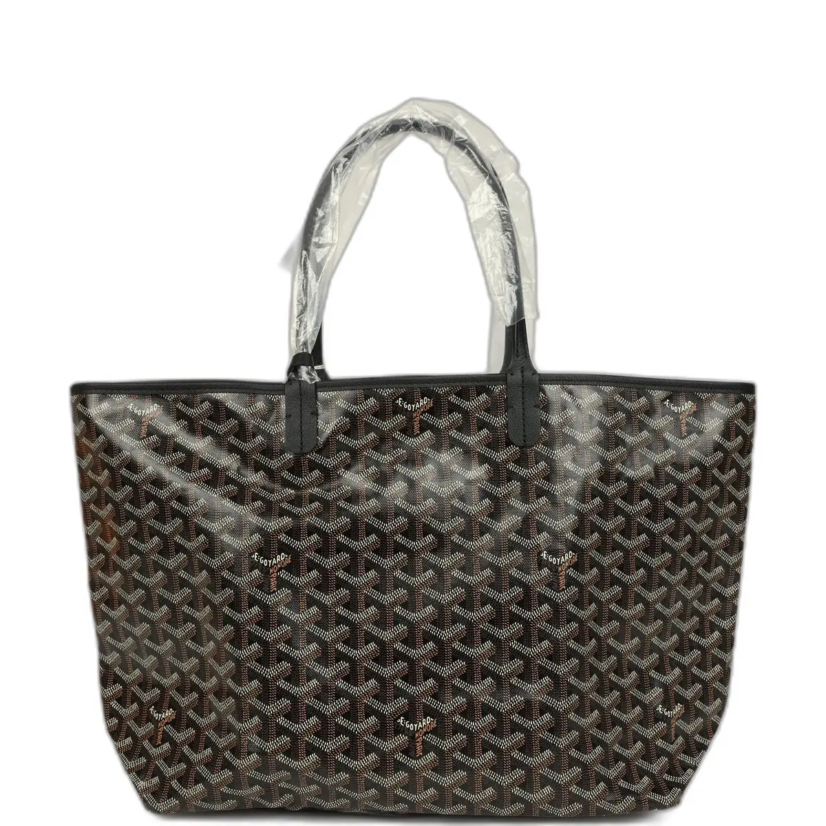 goyard Goyard Goyardine Black Saint Louis PM Tote Bag Palladium Hardware