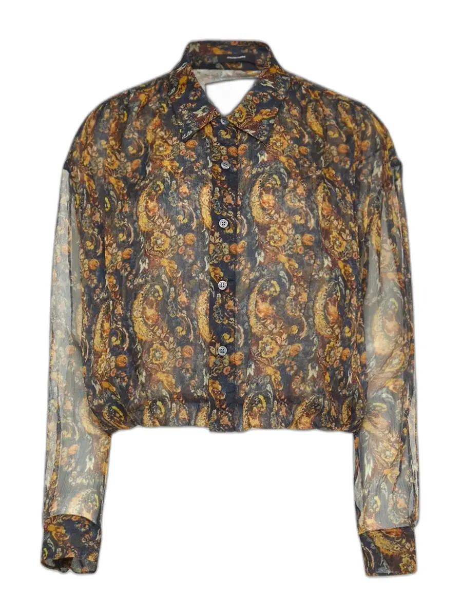 R13 Silk Paisley Bubble Shirt