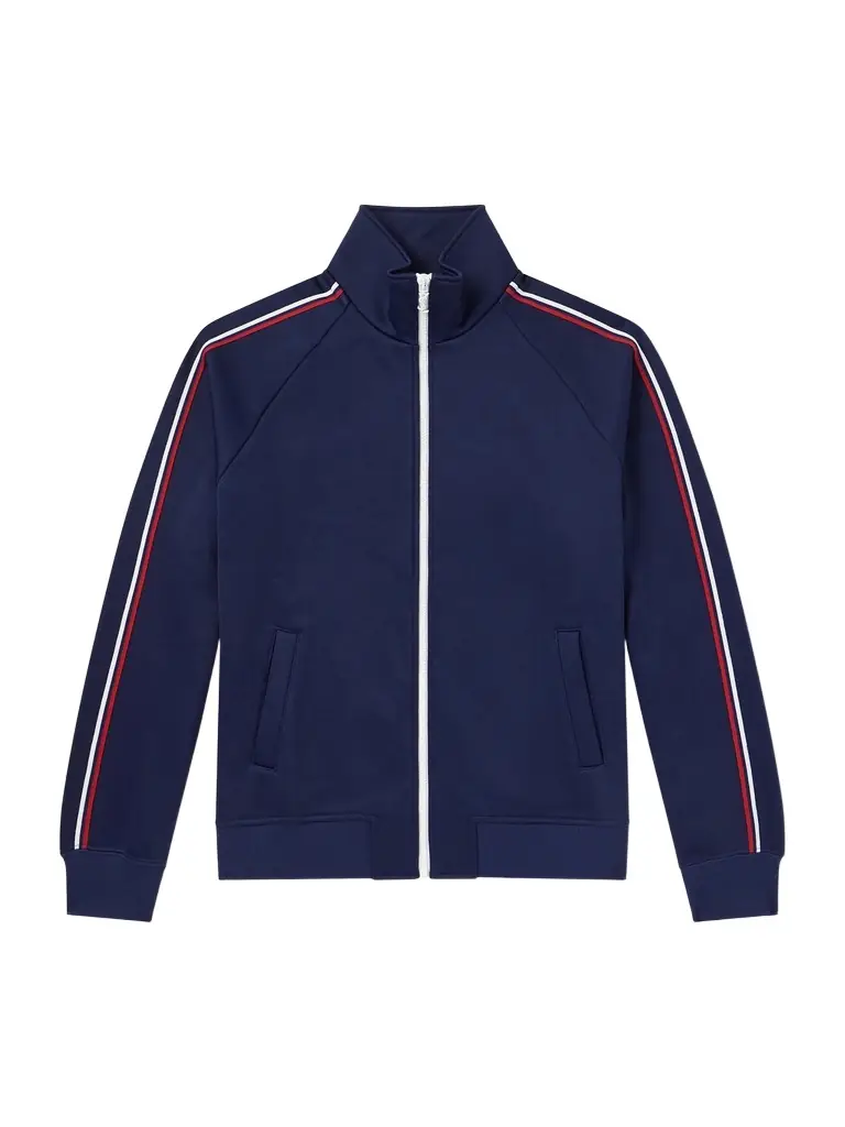 Saint Laurent Striped Cotton-Blend Jersey Track Jacket - Men