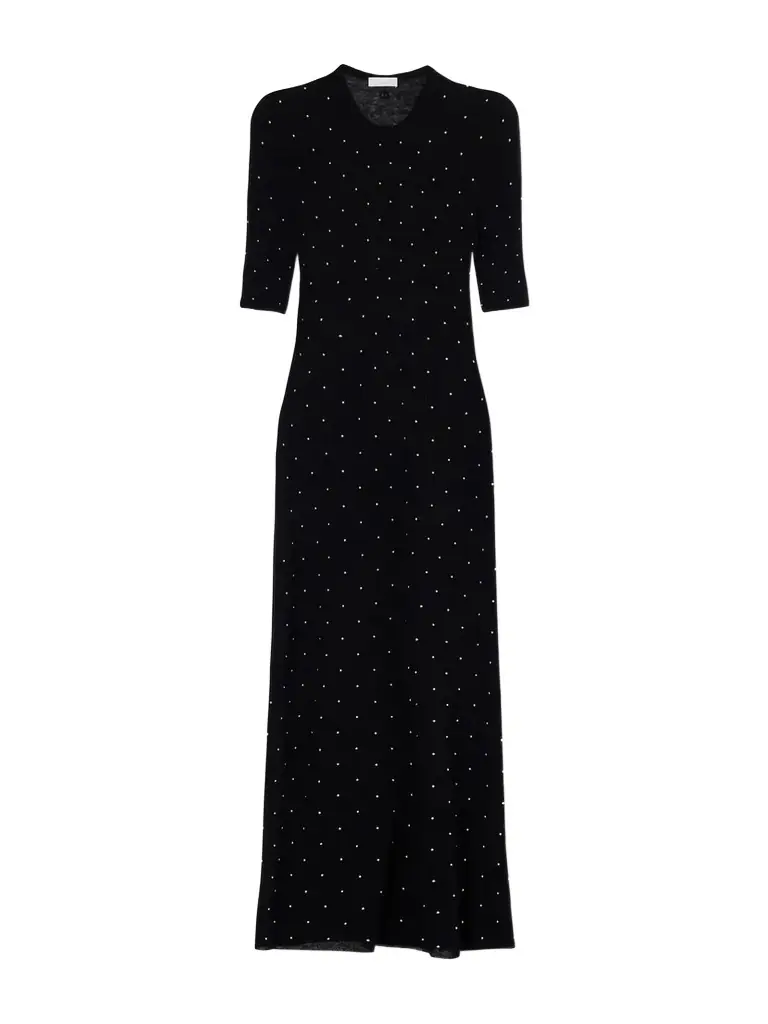 Rabanne Studded Wool-blend Midi Dress