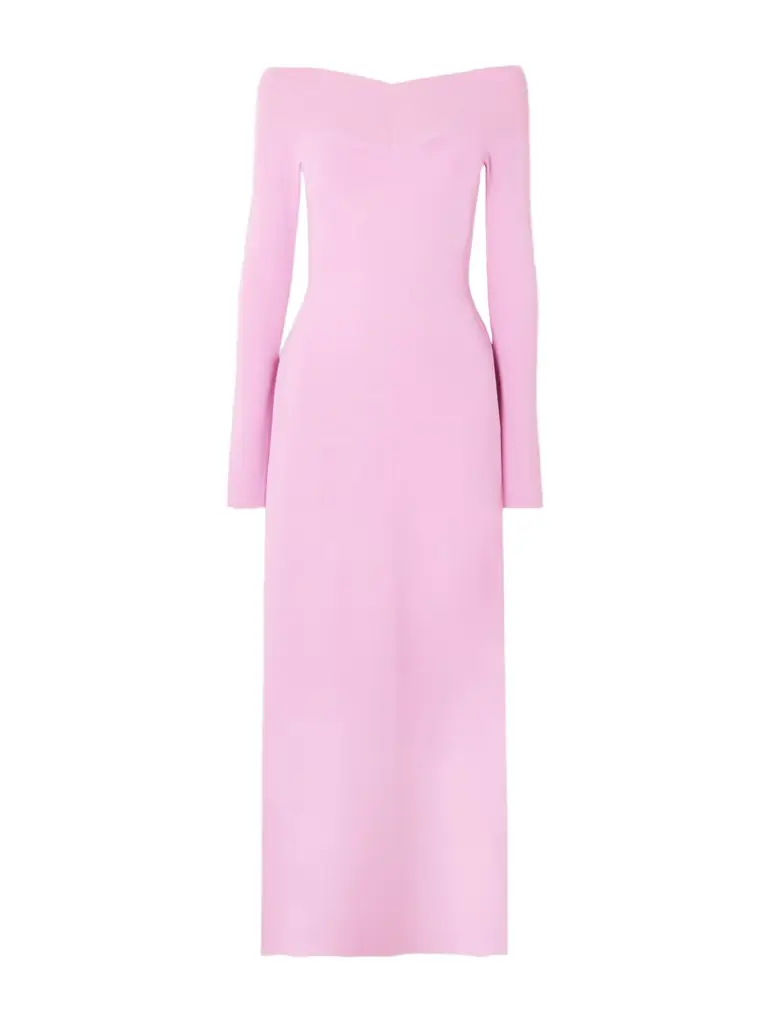 Stella McCartney Off-the-shoulder Knitted Midi Dress