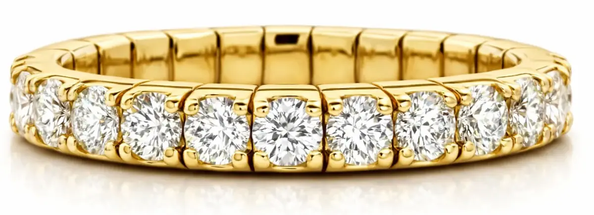 Wish Fine Jewelry 1.29ct Diamond 14K Gold Eternity Ring