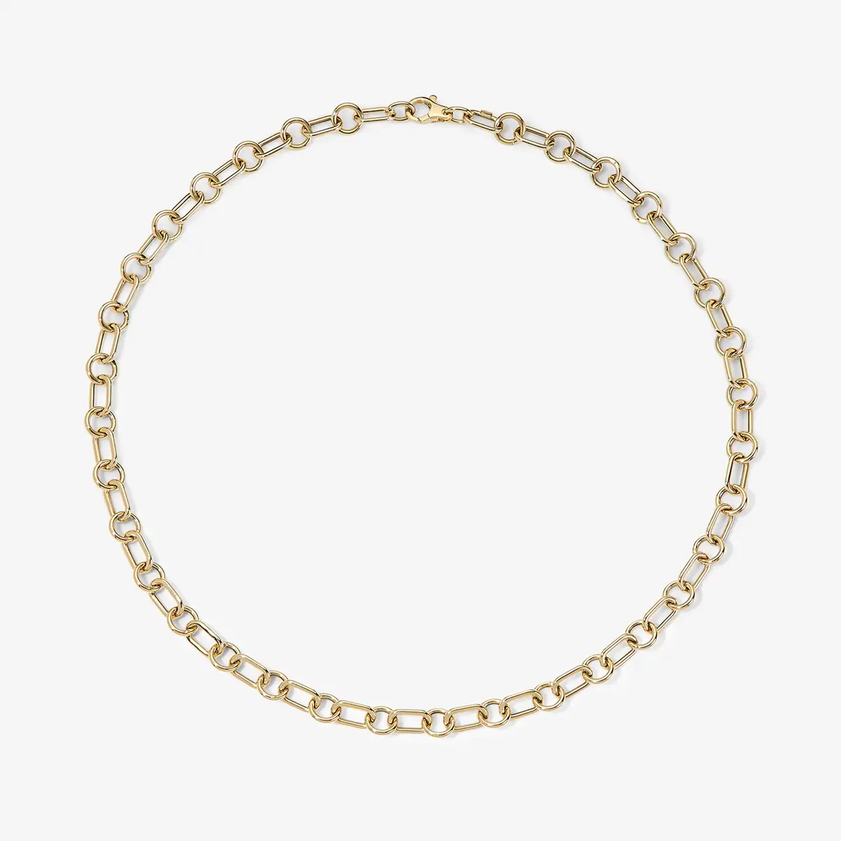 Stephanie Gottlieb Airy Oval Round Chain Necklace