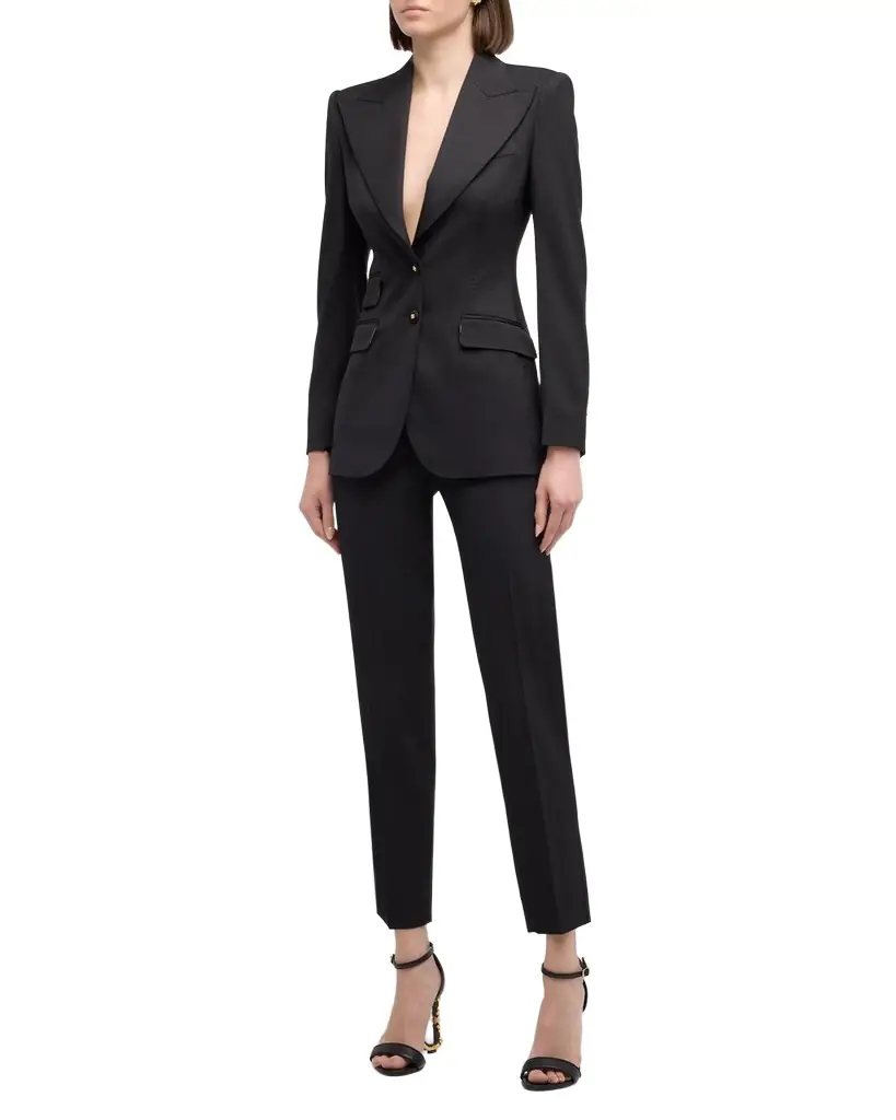 Dolce & Gabbana Wool Blazer Jacket w/ Button Detail