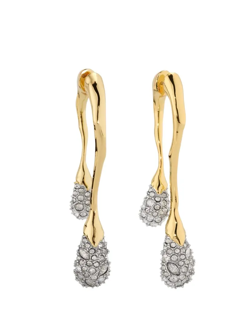 Alexis Bittar Solanales Front-Back Double Drop Crystal Earrings
