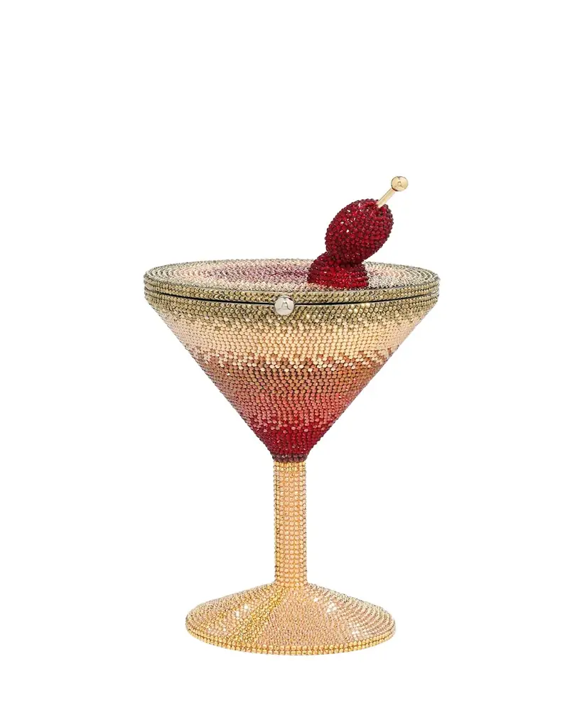 Judith Leiber Couture Martini Manhattan Crystal Minaudiere