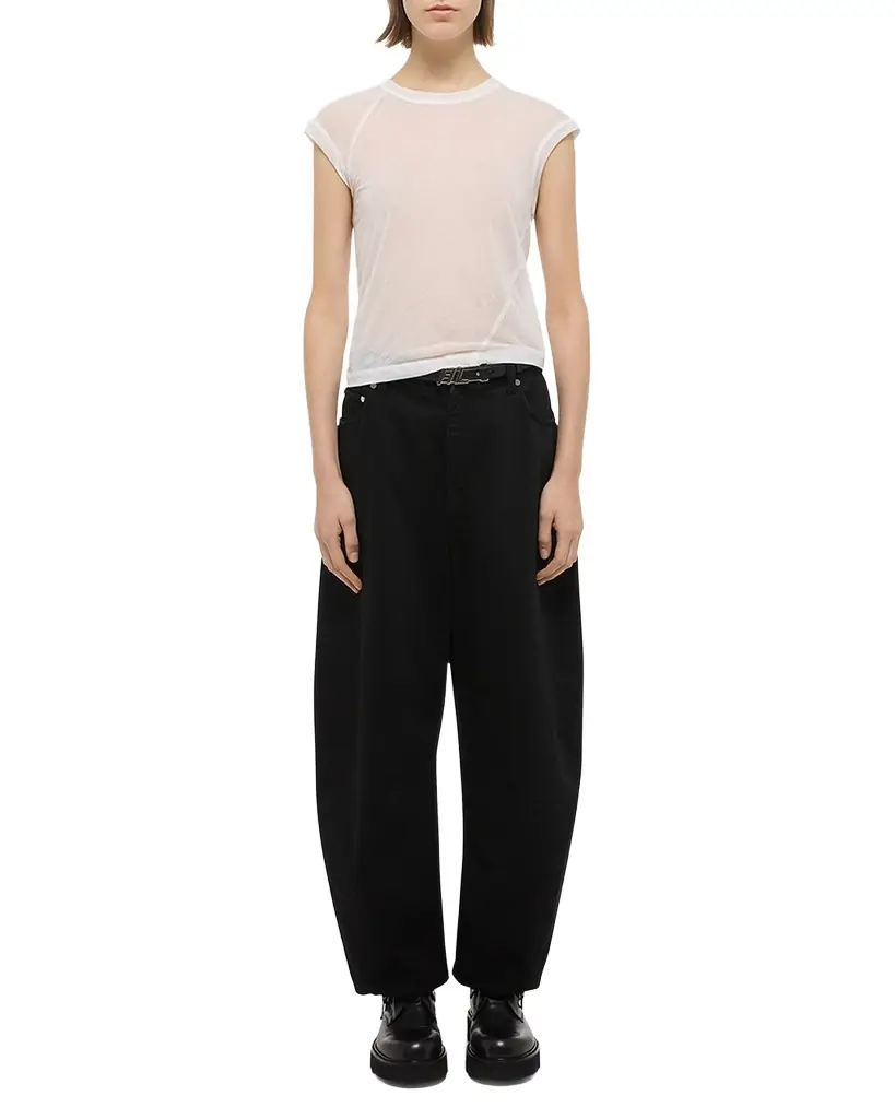 Helmut Lang Twisted Sheer Crewneck Top