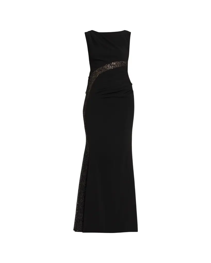 Talbot Runhof Lace-Inset Sleeveless Trumpet Evening Gown