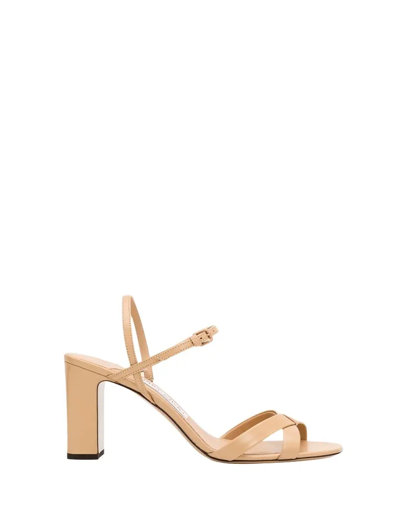 Jimmy Choo Elsy 85 Leather Block-Heel Sandals