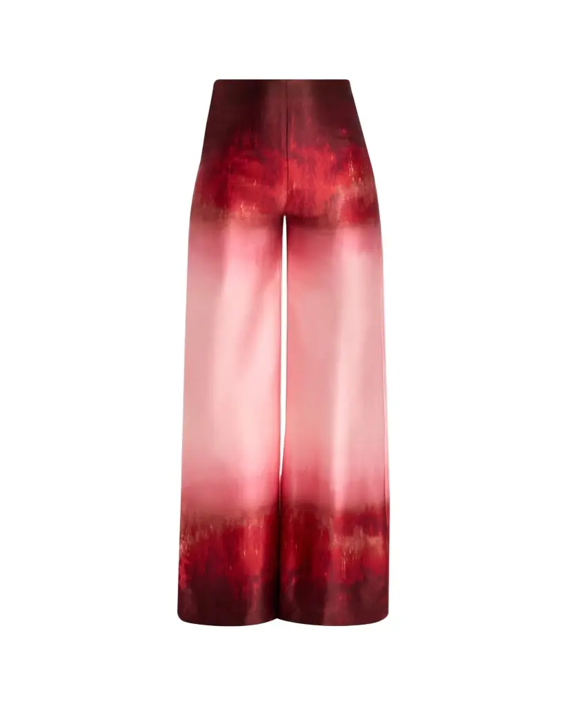 Silvia Tcherassi Andie Degrade Silk Wide-Leg Pants