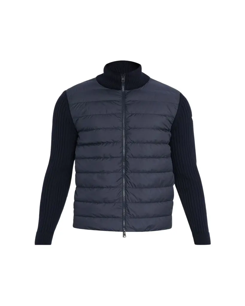 Moncler Men's Padded Wool Full-Zip Cardigan