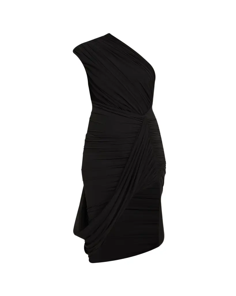 Ronny Kobo Emery Draped One-Shoulder Bodycon Dress