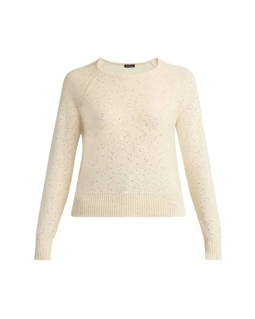 Kiton Cashmere Paillette Crewneck Sweater
