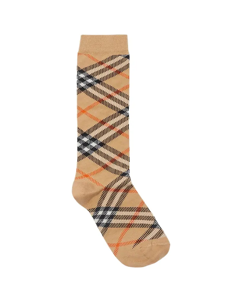 Burberry Kid's Check-Print Socks, Size S-L