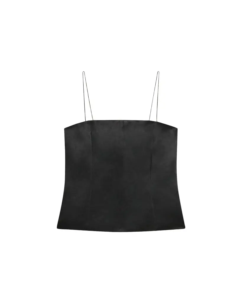 Helmut Lang Minimalist Satin Slip Top