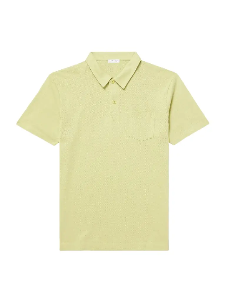 Sunspel Riviera Slim-Fit Supima Cotton-Mesh Polo Shirt - Men