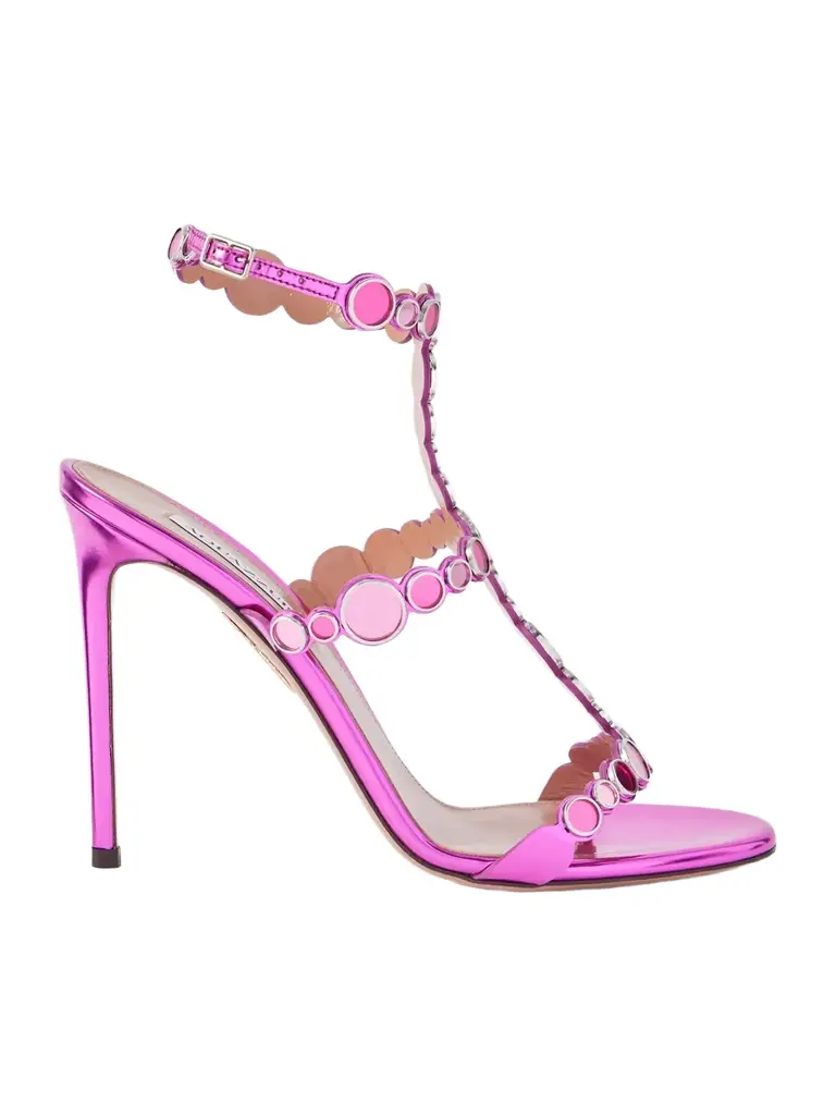 Aquazzura Afterglow 105 Embellished Rubber Sandals