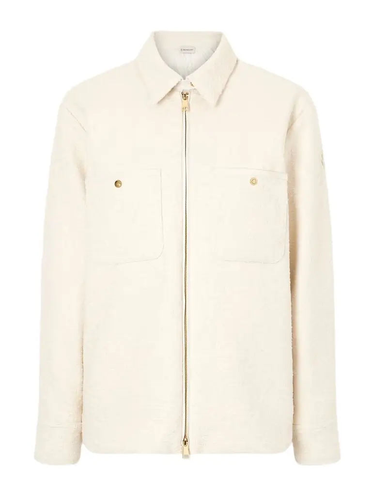 Moncler Appliquéd Quilted Shell And Tweed Down Jacket