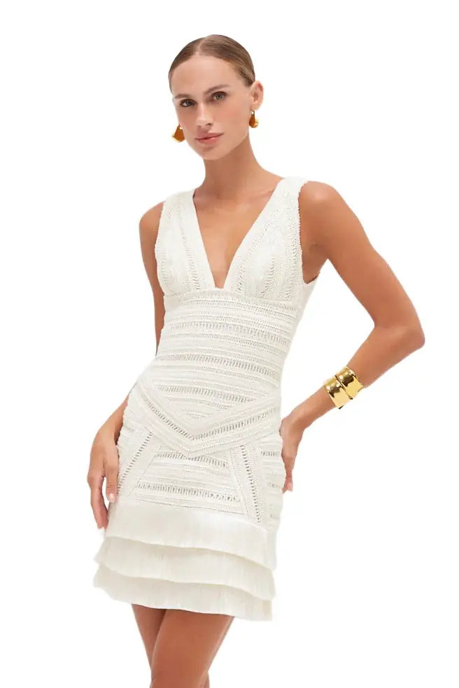 PatBo RADIANT FRINGE MINI DRESS