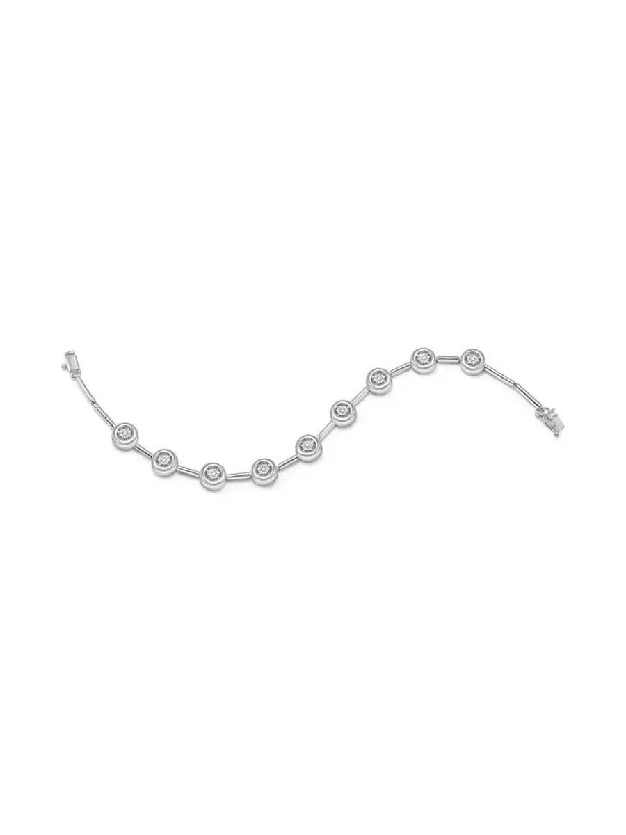 ISA VETTORAZZI White Gold Bezel Set Diamond Bracelet