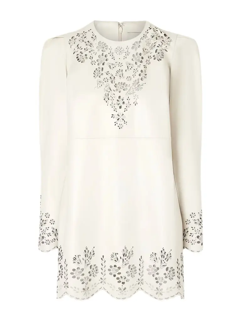 Isabel Marant Nala Laser-cut Leather Mini Dress