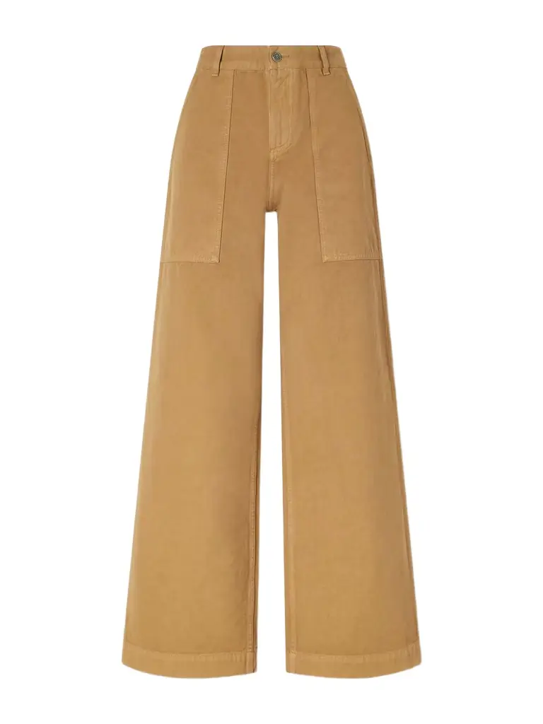 Moncler Wide-leg Cotton-canvas Trousers