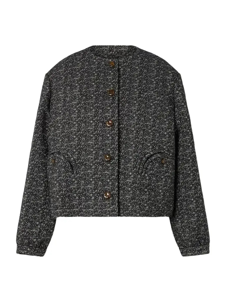 Blazé Milano Antalya Gliss Cropped Cotton-blend Tweed Jacket