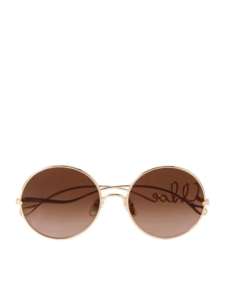 Chloé Iconic Round-frame Gold-tone Sunglasses - Women's Accessories