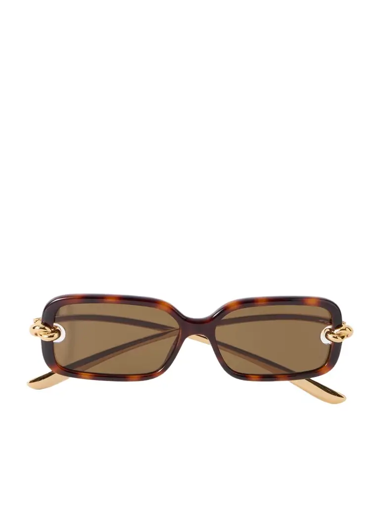 Bottega Veneta Eyewear Knot Rectangle-frame Tortoiseshell  display picture 3